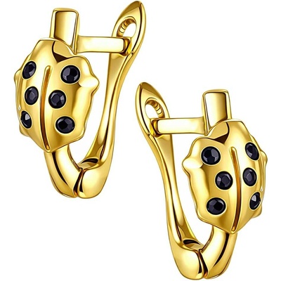 Zlaton Náušnice žluté zlato beruška 1.0cm 1.4g 002221911158
