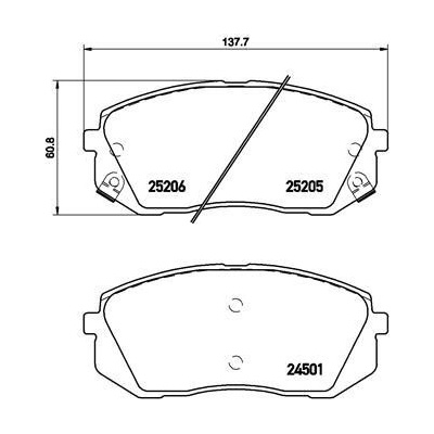 Sada brzdových platničiek kotúčovej brzdy BREMBO P 30 056