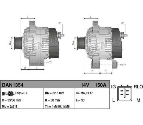 generátor DENSO DAN1354