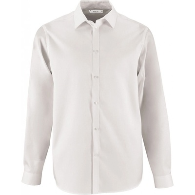SOĽS BRODY MEN Pánska košeľa s dlhým rukávom SL02102 Biela