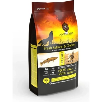 AMBROSIA Ultra premium Mini adult за кучета от малки породи с прясна сьомга и пиле