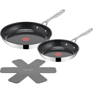 Tefal Jamie Oliver by Direct Cook frying pan set, 2 pieces. 24/28 cm, including pan protector, non-stick ceramic surface, long-lasting seal, thermal signal, for all types of stoves, H880S334 (H880S3)