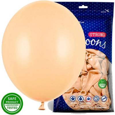 PartyDeco BALÓNKY latexové pastelové světle broskvové 12 cm
