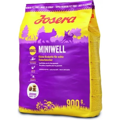 Josera dog miniwell adult, пълноценна храна за порастнали кучета от дребни породи, с пилешко месо 0, 900 кг, Германия - 50005676