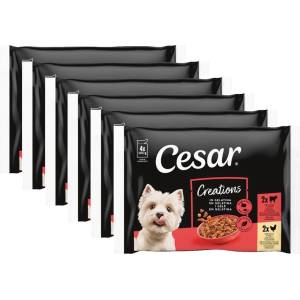 Cesar Creations паучове с говеждо и пилешко в желе 6 x (4x100 g)