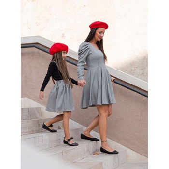 Dievčenská sukňa na traky ELEGANCE elegance ciernobiela