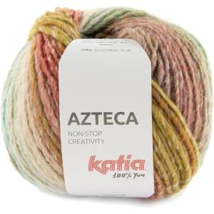 Katia Azteca 7880 Brown/Blue green Плетива прежда (7880)