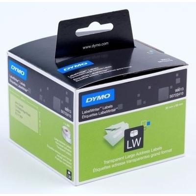 Dymo 99013, 36mm x 89mm, průhledné - kompatibilní