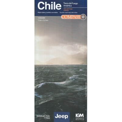 Chile #9, Tierra del Fuego, Antártica 1:400.000 cestovní mapa COMPASS