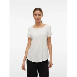 Vero Moda Тениска Vero Moda Women's Bella Short-Sleeve Regular Fit T-Shirt - Snow White