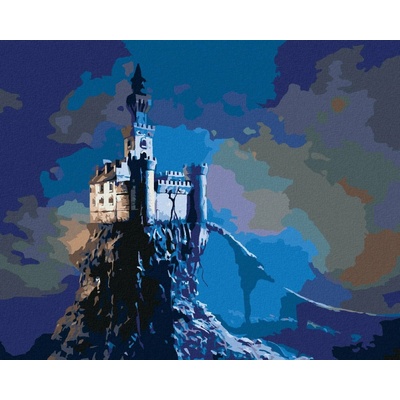 Zuty Malování Podle Čísel Starý Hrad Na Kopečku 80 x 100 Cm Plátno Rám