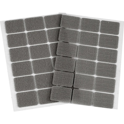 Stoklasa Suchý zip samolepicí obdélníčky 25x32 mm Balení: 1 karta, Varianta: 4 šedá 4 šedá