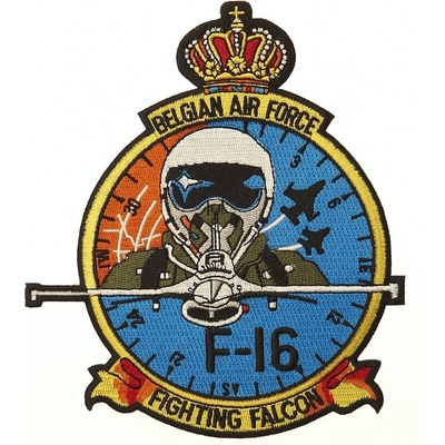 Nášivka textilní 101 Inc Belgian Airforce F-16 Pilot - barevná