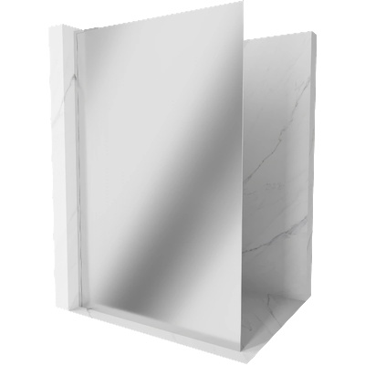 Mexen Kioto L душ панел Walk-in 120 x 200 см, огледало, хром - 800-120-103-01-50 (800-120-103-01-50)