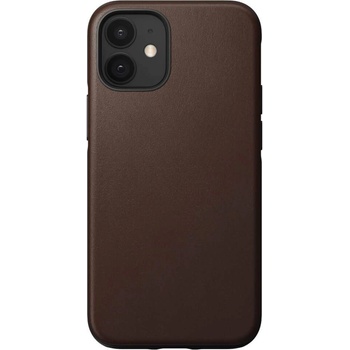 Nomad Leather Rugged Case - кожен (естествена кожа) кейс за iPhone 12 Mini (кафяв)