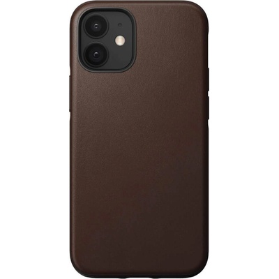 Nomad Leather Rugged Case - кожен (естествена кожа) кейс за iPhone 12 Mini (кафяв)
