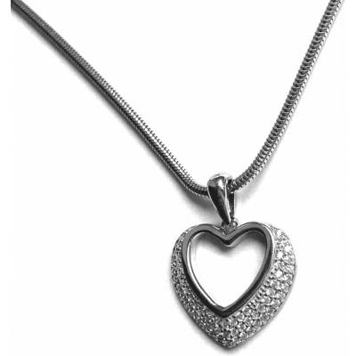 Zlatnictví Zlatíčko Stříbrný přívěsek srdce AGH583