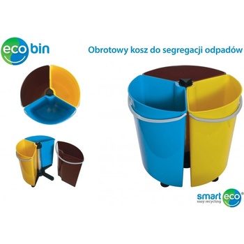 EcoBin Spin Odpadkový kôš EcoBinSpin na triedenie odpadu s krytom