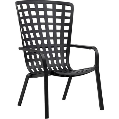 NARDI Folio Antracitově šedé plastové zahradní křeslo