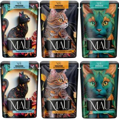 MAU Mousse MIX příchutí 6 x 85 g
