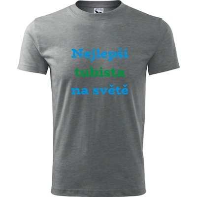 Tričko nejlepší tubista na světě dárek pro tubistu šedé