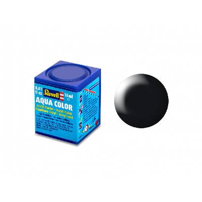 Акрилна боя Revell - Aqua Color, Копринено чернa, 18 ml (R36302)