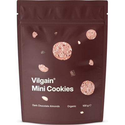 Vilgain Mini Cookies BIO mandle s hořkou čokoládou 100 g – Hledejceny.cz