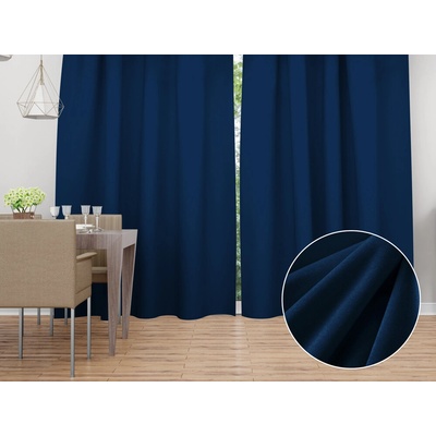 Biante Zamatový záves Velvet Prémium SVP-029 Námornícka modrá - šírka 270 cm 270x200 cm