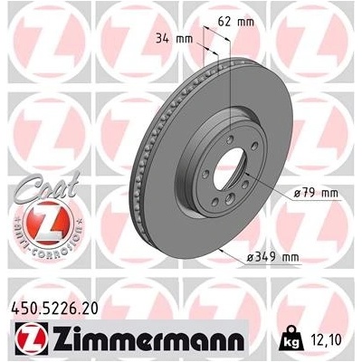 ZIMMERMANN Brzdový kotúč 450.5226.20