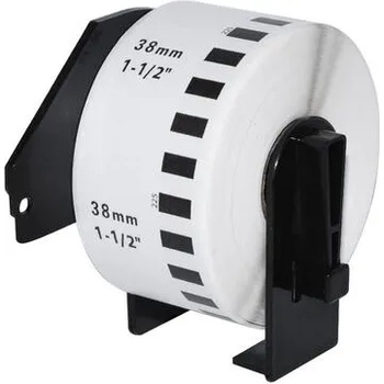 Makki съвместими етикети Brother DK-22225 - White Continuous Length Paper Tape 38mm x 30.48m, Black on White - MK-DK-22225 (MK-DK-22225)