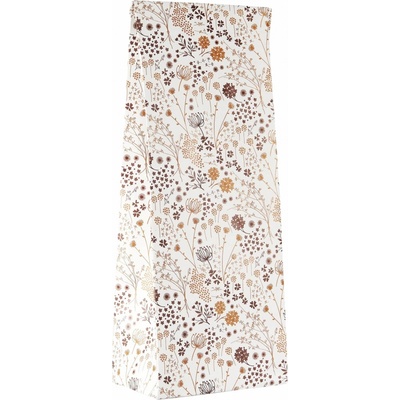 IB LAURSEN Papírový sáček Autumn Flowers 30,5 cm, hnědá barva, papír