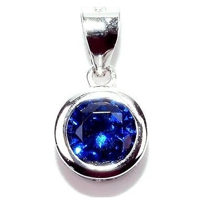 Rafity Stříbrný přívěsek se safírem P0061 08