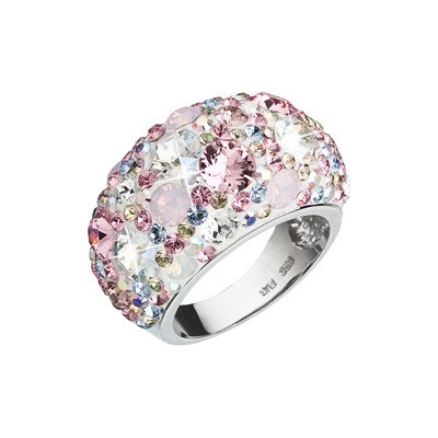 Evolution Group Stříbrný prsten s krystaly Swarovski Magic Rose 35028.3
