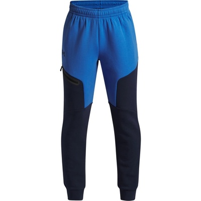 Under Armour B UNSTOPPABLE Fleece Joggers modré 1386689-403