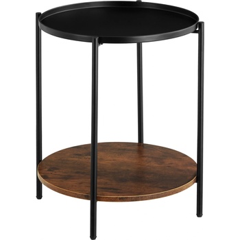 tectake 404257 odkládací stolek colchester, industrial tmavé dřevo