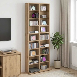 vidaXL Кабинет за CD Дъб артизан 65 x 23, 5 x 175 см (8012665)
