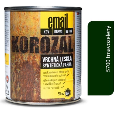 Slovlak Korozal Email 0,75 kg Tmavozelený