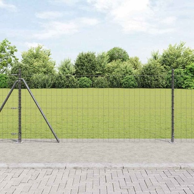 OMAXI Evropský plot s betonovou základnou 10 x 1 m Ocel potažená PVC 242723