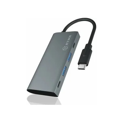 RaidSonic USB хъб RAIDSONIC IB-HUB1428-C31, 2x Type-C - 2x USB-3.1, 4 порта, IB-HUB1428-C31