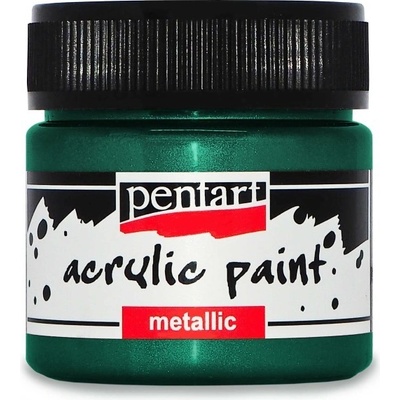 Akrylová metalická barva břečťanově zelená 50 ml. Pentart – Zboží Mobilmania