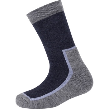 SAFA Ponožky z vlny a bavlny s vlněným froté na podrážce modré