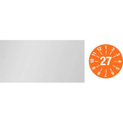Kontrolná nálepka pre kábel 27, oranžová, samolepka, 60 x 20 mm, 5 x 16 ks