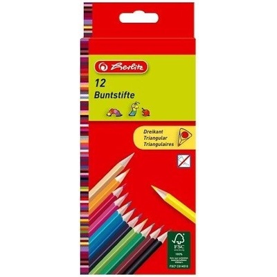 Herlitz lakované pastelky 12 triangular 10412021