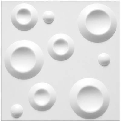 Impol Trade 3D 0008 50 x 50 cm, CIRCLES bílá 1ks