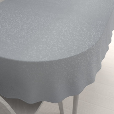 Biante Teflónový oválny obrus TF-086 Ornamenty na sivom 120x180 cm