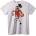 NOONEBRAND Тениска робот баскетбол бос - 2XL, White