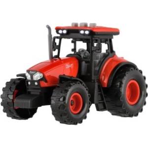 Teddies Трактор Zetor пластмаса 9x14см с инерция на бат. със светлина със звук (00850659)