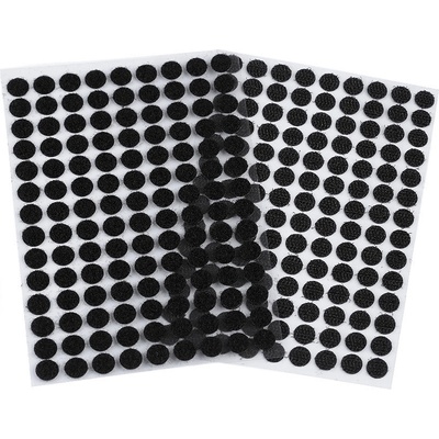 Stoklasa Suchý zip samolepicí kolečka Ø10 mm Balení: 1 karta, Varianta: 2 černá 2 černá