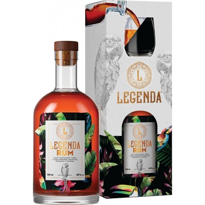 Legenda Rum 38% 0,7 l (dárčekové balenie 1 pohár)