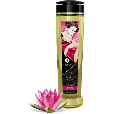 Еротично масажно олио с аромат на сладък лотус - Erotic Massage Oil 240ml (SHUNGA0202)